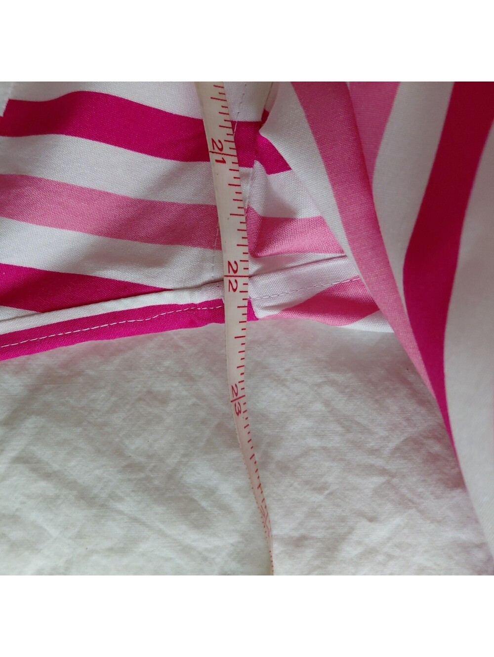 Talbots Womens Pink White Striped Collared Button Front Shirt L Cotton EUC #1050 - Picture 7 of 10